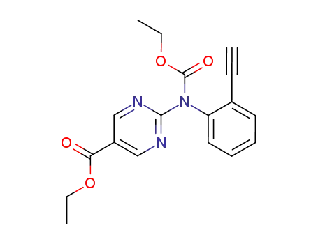 2-[Ethoxycarbonyl-(2-ethynyl-phenyl)-amino]-pyrimidine-5-carboxylic acid ethyl ester