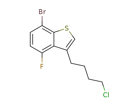 Molecular Structure of 522648-64-2 (7-bromo-3-(4-chlorobutyl)-4-fluorobenzo[b]thiophene)