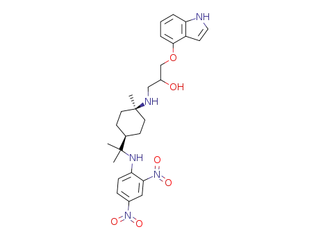 1-{4-[1-(2,4-Dinitro-phenylamino)-1-methyl-ethyl]-1-methyl-cyclohexylamino}-3-(1H-indol-4-yloxy)-propan-2-ol