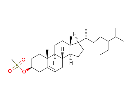 Molecular Structure of 126474-57-5 (Methanesulfonic acid (3S,8S,9S,10R,13R,14S,17R)-17-((R)-4-ethyl-1,5-dimethyl-hexyl)-10,13-dimethyl-2,3,4,7,8,9,10,11,12,13,14,15,16,17-tetradecahydro-1H-cyclopenta[a]phenanthren-3-yl ester)