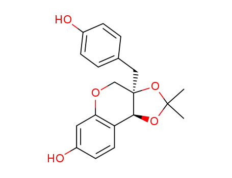 (3aR,9bS)-3a-(4-Hydroxy-benzyl)-2,2-dimethyl-3a,9b-dihydro-4H-[1,3]dioxolo[4,5-c]chromen-7-ol