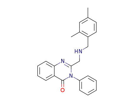 Molecular Structure of 80884-24-8 (4(3H)-Quinazolinone,
2-[[[(2,4-dimethylphenyl)methyl]amino]methyl]-3-phenyl-)