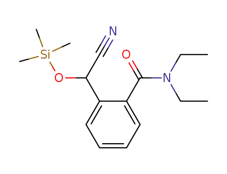 Molecular Structure of 113232-67-0 (Benzamide, 2-[cyano[(trimethylsilyl)oxy]methyl]-N,N-diethyl-)