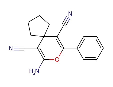 8-Oxaspiro[4.5]deca-6,9-diene-6,10-dicarbonitrile, 7-amino-9-phenyl-