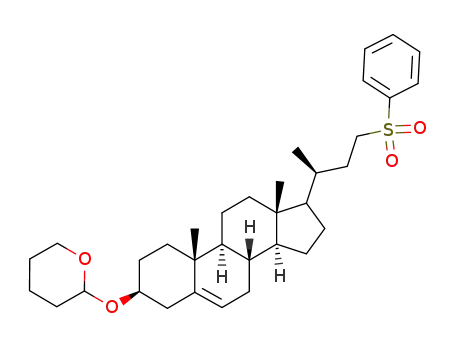 2-[(3S,8S,9S,10R,13R,14S)-17-((S)-3-Benzenesulfonyl-1-methyl-propyl)-10,13-dimethyl-2,3,4,7,8,9,10,11,12,13,14,15,16,17-tetradecahydro-1H-cyclopenta[a]phenanthren-3-yloxy]-tetrahydro-pyran