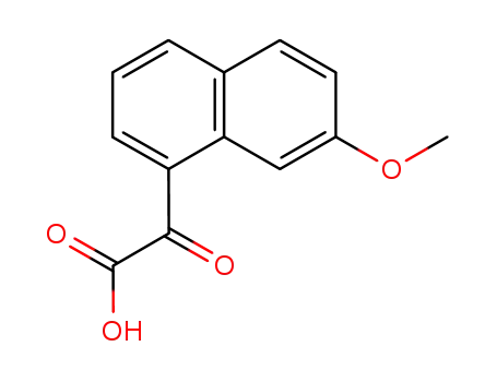 Molecular Structure of 107727-49-1 (7-methoxy-α-oxo-naphthalene-1-acetic acid)