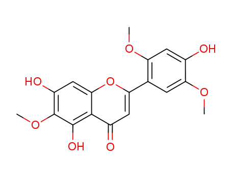 Molecular Structure of 96410-33-2 (4H-1-Benzopyran-4-one,
5,7-dihydroxy-2-(4-hydroxy-2,5-dimethoxyphenyl)-6-methoxy-)