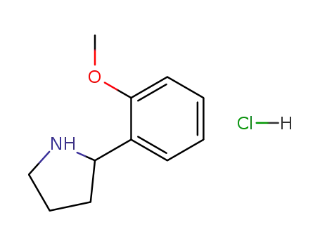 Molecular Structure of 1381928-83-1 (2-(2-Methoxy-phenyl)-pyrrolidine; hydrochloride)