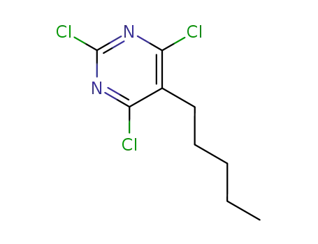 Molecular Structure of 14077-67-9 (2,4,6-trichloro-5-pentylpyrimidine)