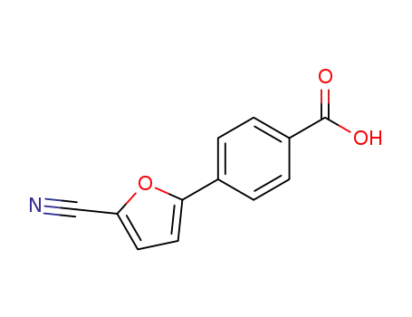 Molecular Structure of 53782-68-6 (Benzoic acid, 4-(5-cyano-2-furanyl)-)