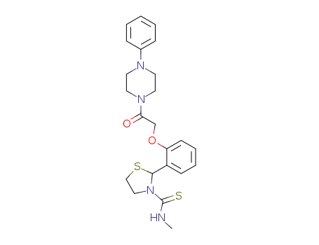 N-methyl-2-(2-(((4-phenylpiperazino)carbonyl)methoxy)phenyl)thiazolidine-3-carbothioamide