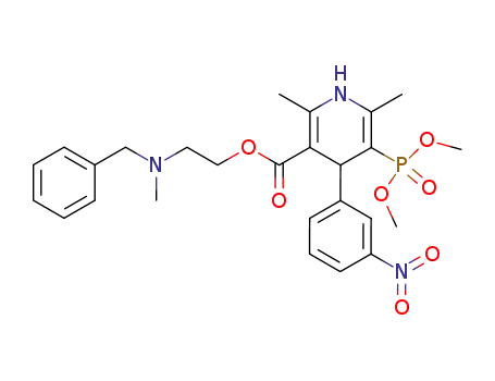 3-Pyridinecarboxylic acid,
5-(dimethoxyphosphinyl)-1,4-dihydro-2,6-dimethyl-4-(3-nitrophenyl)-,
2-[methyl(phenylmethyl)amino]ethyl ester