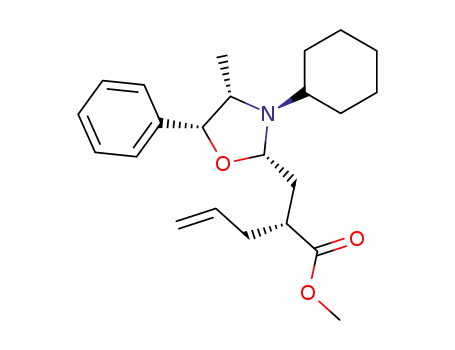 (R)-2-((2S,3R,4S,5R)-3-Cyclohexyl-4-methyl-5-phenyl-oxazolidin-2-ylmethyl)-pent-4-enoic acid methyl ester