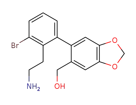 1,3-Benzodioxole-5-methanol, 6-[2-(2-aminoethyl)-3-bromophenyl]-