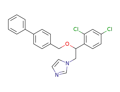 Molecular Structure of 73151-17-4 (1-[2-biphenyl-4-ylmethoxy-2-(2,4-dichloro-phenyl)-ethyl]-1<i>H</i>-imidazole)