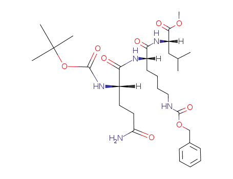 (S)-2-[(S)-6-Benzyloxycarbonylamino-2-((S)-2-tert-butoxycarbonylamino-4-carbamoyl-butyrylamino)-hexanoylamino]-4-methyl-pentanoic acid methyl ester