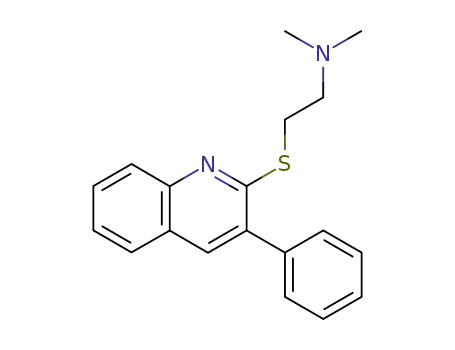 Molecular Structure of 85273-95-6 (2-((2-(dimethylamino)ethyl)thio)-3-phenylquinoline)
