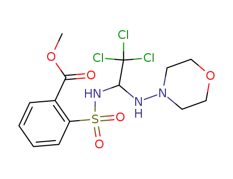 2-<N-<(1,4-Oxazin-4-ylamino)-2,2,2-trichlorethyl>aminosulfonyl>benzoesaeuremethylester
