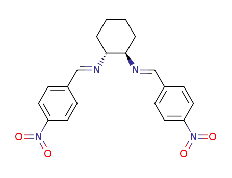 Molecular Structure of 868281-18-9 ((1R,2R)-N,N'-Bis-[1-(4-nitro-phenyl)-meth-(E)-ylidene]-cyclohexane-1,2-diamine)