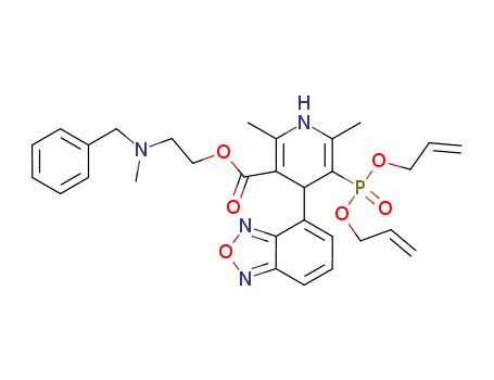 Molecular Structure of 104246-11-9 (4-Benzo[1,2,5]oxadiazol-4-yl-5-(bis-allyloxy-phosphoryl)-2,6-dimethyl-1,4-dihydro-pyridine-3-carboxylic acid 2-(benzyl-methyl-amino)-ethyl ester)