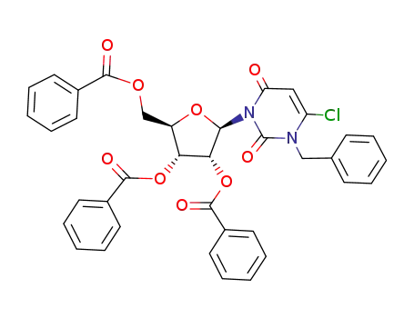 1-benzyl-6-chloro-3-(2',3',5'-tri-O-benzoyl-β-D-ribofuranosyl)uracil
