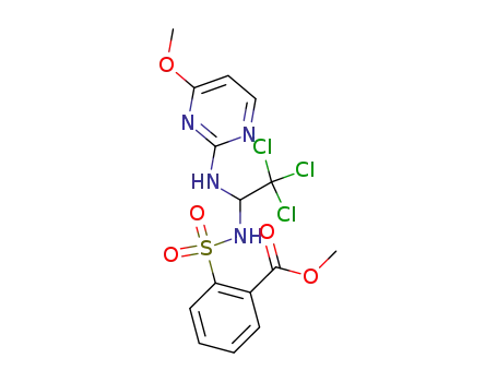 2-<N-<(4-Methoxypyrimidin-2-ylamino)-2,2,2-trichlorethyl>aminosulfonyl>benzoesaeuremethylester