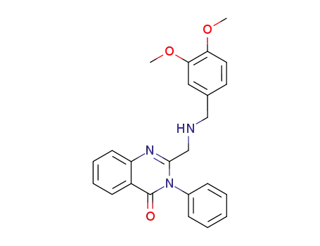 Molecular Structure of 80884-19-1 (2-{[(3,4-dimethoxybenzyl)amino]methyl}-3-phenylquinazolin-4(3H)-one)