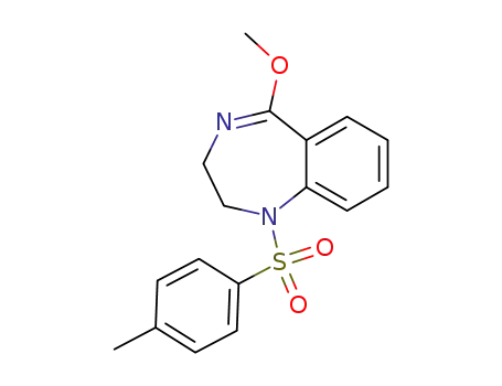 Molecular Structure of 114913-67-6 (1-(p-toluenesulfonyl)-5-methoxy-2,3-dihydro-1H-1,4-benzodiazepine)