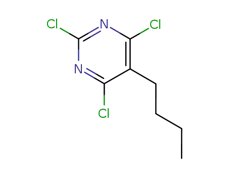 Molecular Structure of 14095-64-8 (5-butyl-2,4,6-trichloropyrimidine)