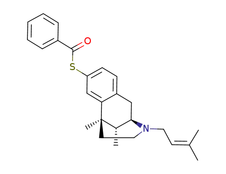 Thiobenzoic acid S-[(2R,6R,11R)-6,11-dimethyl-3-(3-methyl-but-2-enyl)-1,2,3,4,5,6-hexahydro-2,6-methano-benzo[d]azocin-8-yl] ester