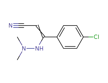 (Z)-3-(4-Chloro-phenyl)-3-(N',N'-dimethyl-hydrazino)-acrylonitrile