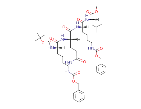 (S)-2-{(S)-6-Benzyloxycarbonylamino-2-[(S)-2-((S)-6-benzyloxycarbonylamino-2-tert-butoxycarbonylamino-hexanoylamino)-4-carbamoyl-butyrylamino]-hexanoylamino}-4-methyl-pentanoic acid methyl ester