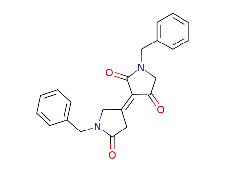 Molecular Structure of 105776-96-3 (2,4-Pyrrolidinedione,
3-[5-oxo-1-(phenylmethyl)-3-pyrrolidinylidene]-1-(phenylmethyl)-)