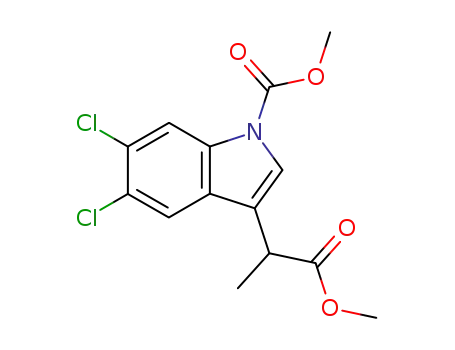 methyl (+/-)-(5,6-dichloro-1-methoxycarbonyl-3-indolyl)propionate
