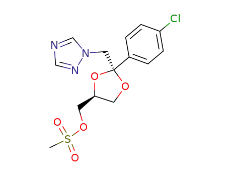 1,3-Dioxolane-4-methanol,2-(4-chlorophenyl)-2-(1H-1,2,4-triazol-1-ylmethyl)-, methanesulfonate(ester), cis-
