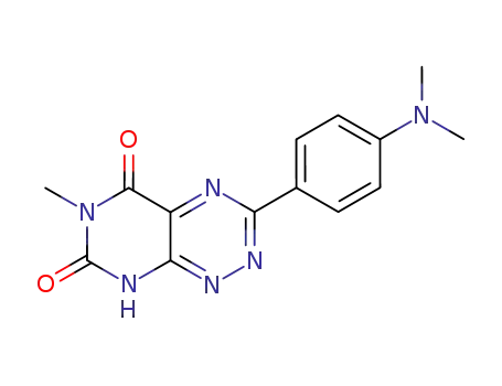 Pyrimido[5,4-e]-1,2,4-triazine-5,7(6H,8H)-dione,
3-[4-(dimethylamino)phenyl]-6-methyl-