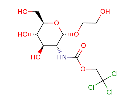 2-hydroxyethyl 2-deoxy-2-(2,2,2-trichloroethoxycarbonylamino)-α-D-glucopyranoside