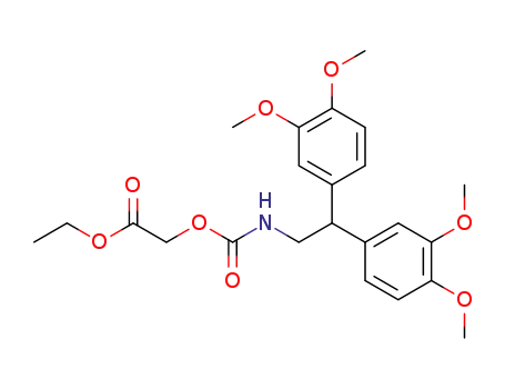 Molecular Structure of 94773-74-7 (Acetic acid, [[[[2,2-bis(3,4-dimethoxyphenyl)ethyl]amino]carbonyl]oxy]-,
ethyl ester)