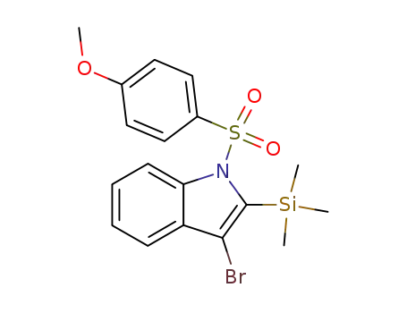 3-bromo-2-trimethylsilyl-1-(4-methoxyphenylsulfonyl)indole