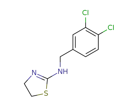 Molecular Structure of 74788-06-0 (2-Thiazolamine, N-[(3,4-dichlorophenyl)methyl]-4,5-dihydro-)