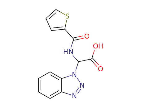 Molecular Structure of 368870-43-3 (benzotriazol-1-yl-[(thiophene-2-carbonyl)-amino]-acetic acid)