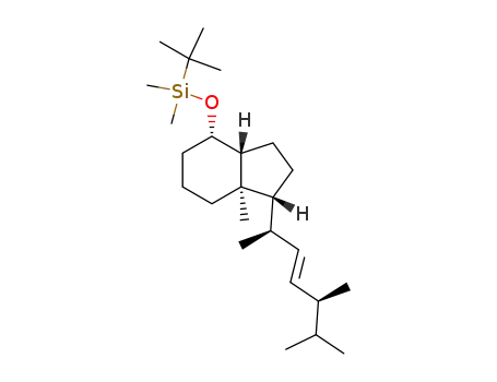 Molecular Structure of 144177-03-7 (tert-Butyl-dimethyl-[7a-methyl-1-(1,4,5-trimethyl-hex-2-enyl)-octahydro-inden-4-yloxy]-silane)