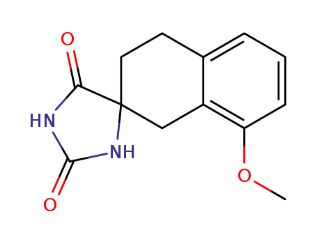 Molecular Structure of 67544-72-3 (3',4'-dihydro-8'-methoxyspiro<imidazolidine-4,2'(1'H)-naphthalene>2,5-dione)