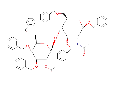 benzyl 2-acetamido-4-O-(2-O-acetyl-3,4,6-tri-O-benzyl-β-D-glucopyranosyl)-3,6-di-O-benzyl-2-deoxy-β-D-glucopyranoside
