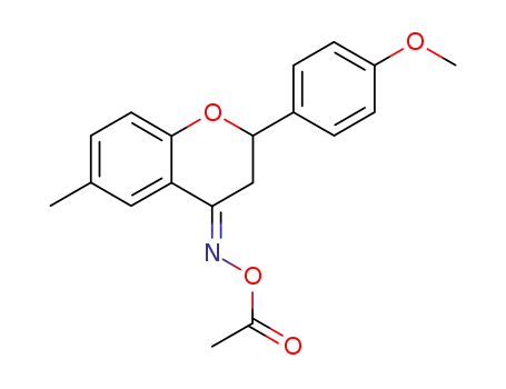 2,3-dihydro-2-(4-methoxyphenyl)-4H-6-methyl-benzopyran-4-one oxime acetate