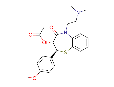 1,5-Benzothiazepin-4(5H)-one, 3-(acetyloxy)-5-[2-(dimethylamino)ethyl]-2,3-dihydro-2-(4-methoxyphenyl)-, (2S-trans)-