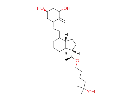 Molecular Structure of 131711-70-1 (1α,3β-dihydroxy-20(S)-(5-hydroxy-5-methylhexyloxy)-9,10-secopregna-5,7,10(19)-triene)