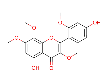 Molecular Structure of 71787-03-6 (5,4'-Dihydroxy-3,7,8,2'-tetramethoxyflavone)