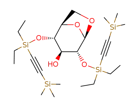 1,6-anhydro-2,4-bis-O-{diethyl[2-(trimethylsilyl)ethynyl]silyl}-β-D-glucopyranose