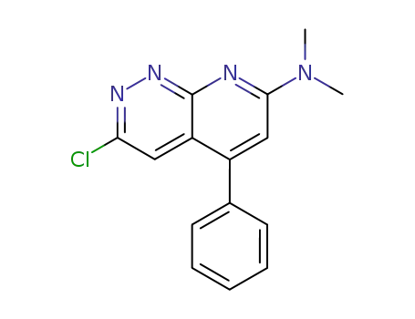 Molecular Structure of 145355-31-3 (Pyrido[2,3-c]pyridazin-7-amine, 3-chloro-N,N-dimethyl-5-phenyl-)
